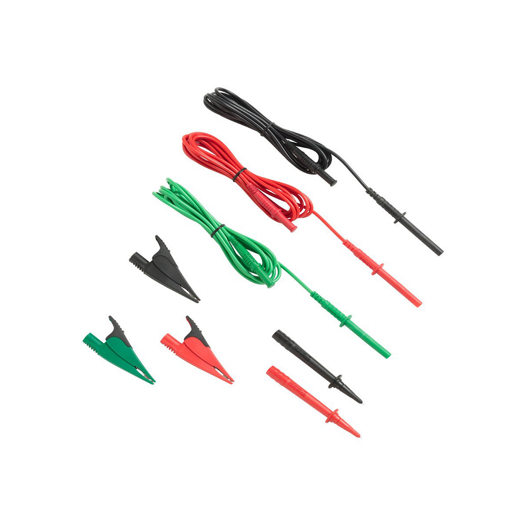 TL1550B Test Leads with Alligator Clips (Red, Black, Green)